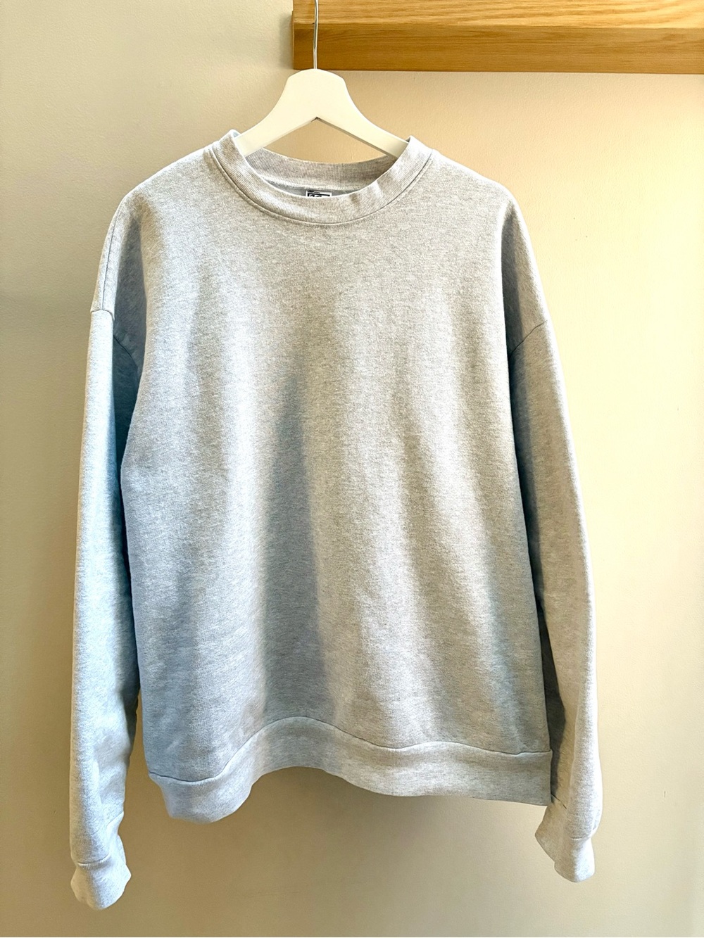 Los Angeles Apparel heather grey heavy fleece blank crewneck XL Made in USA